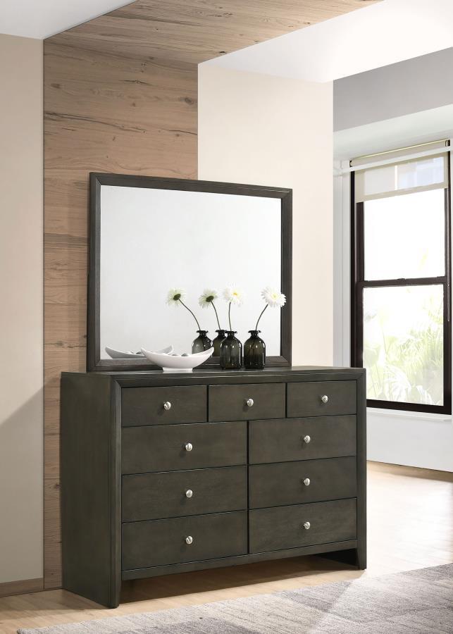 Serenity - Rectangular 9-drawer Dresser With Mirror