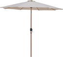 Amalfi - Aluminum Patio Umbrella - Light Brown Base / Light Brown Pole
