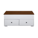 Raeden - Coffee Table With Lift Top - White & Walnut