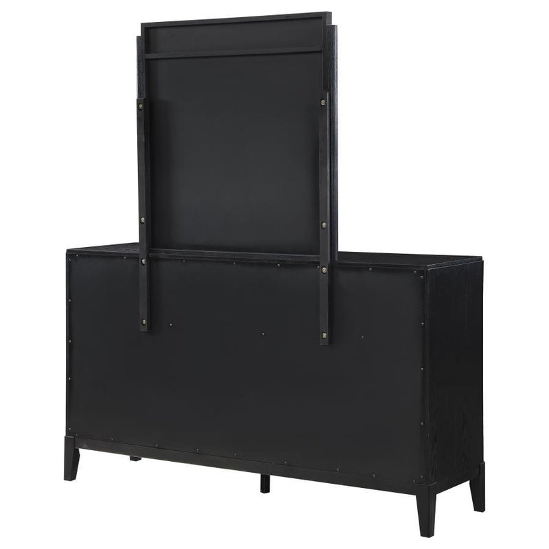 Brookmead - 8-Drawer Bedroom Dresser With Mirror - Black