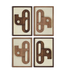 Arid - 4 Piece Two-Color Wall Art - Natural