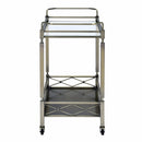 Matiesen - Serving Cart - Clear Glass & Antique Gold