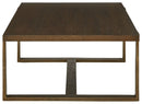Balintmore - Rectangular Cocktail Table - Brown / Gold Finish