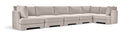 Hammond - Velvet Performance Fabric Upholstered 6 Piece L-Shaped Sectional