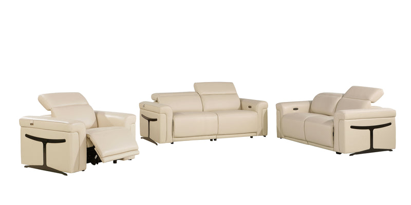 1126 - Top Grain Power Reclining Italian Leather Living Room Set