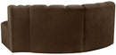 Arc - Velvet 3 Piece Modular L-Shaped Sofa