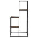 Rito - 4-Tier Multi - Display Shelf - Rustic Brown And Black