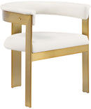 Romeo - Faux Leather Dining Chair With Gold Base (Set of 2)