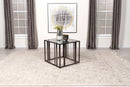 Adri - Rectangular Glass Top Side End Table
