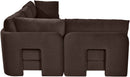 Hammond - Velvet Performance Fabric Upholstered 4 Piece Armless Sectional