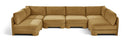 Hammond - Velvet Performance Fabric Upholstered 6 Piece U-Shaped Armless Sectional