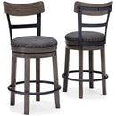 Caitbrook - UPH Swivel Barstool  - Gray