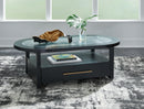 Winbardi - Oval Cocktail Table - Black