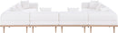 Laguna - 8 Piece Resilient Water Resistant Fabric 142" Upholstered Outdoor Patio Modular Sectional