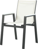 Nizuc - Outdoor Patio Dining Arm Chair With Gray Frame (Set of 2)