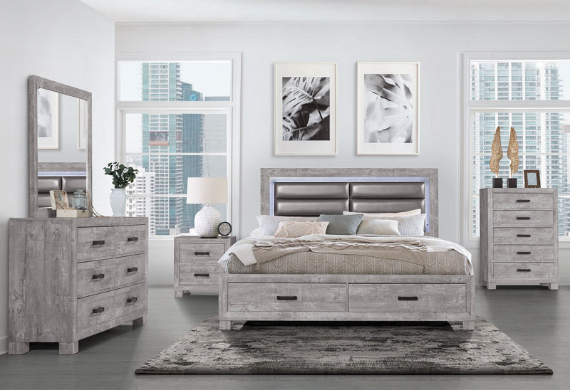 Nolan - Queen Bed - Gray