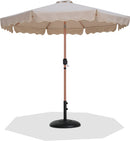 Amalfi - Patio Umbrella - Black Base / Light Brown Pole