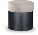 Nimes - Ottoman / Stool With Black Base