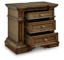 Frantanna - Three Drawer Night Stand - Brown