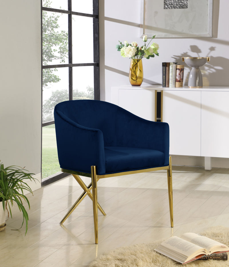 Xavier - Dining Chair with Gold Legs