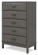 Mazing - Five Drawer Chest - Gray