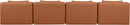 Cube - Modular 4 Piece Armless Sofa - Cognac