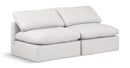 Indulge - Faux Leather 2 Seat Modular Armless Sofa