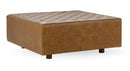 Bridgitte - Leather Square Ottoman - Autum Maple