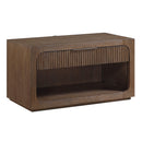 Leanna - Nightstand With Wood Top - Brown Oak