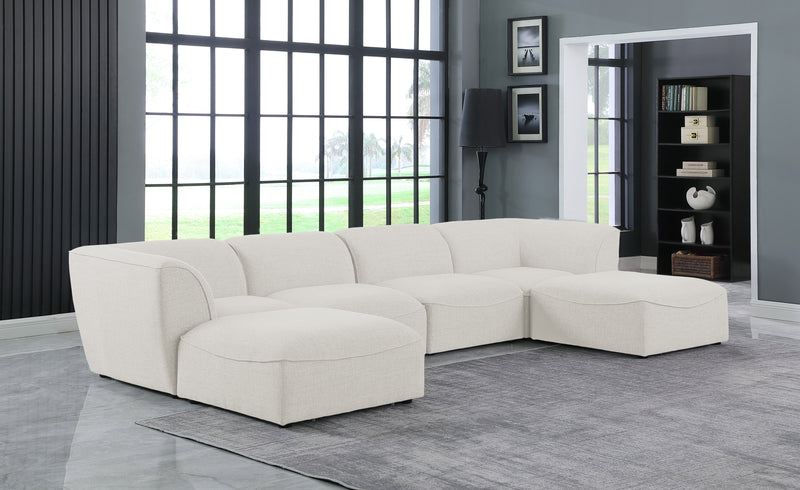 Miramar - Modular Sectional 6 Piece - Cream - Modern & Contemporary