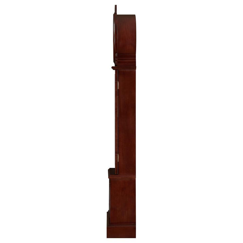 Narcissa - Grandfather Clock With Adjustable Chime - Brown Red