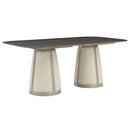 Kasa - Dining Table - Sintered Stone Top & Champagne