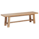 Middleton - Wood Backless Dining Bench Natural - Brown