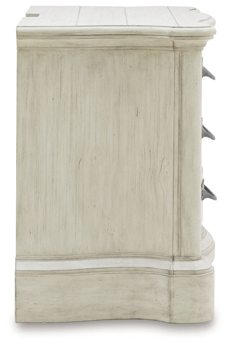 Arlendyne - Antique White - Three Drawer Night Stand