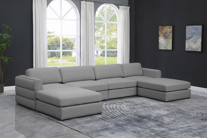 Beckham - Modular Sectional 6 Piece - Gray - Fabric - Modern & Contemporary