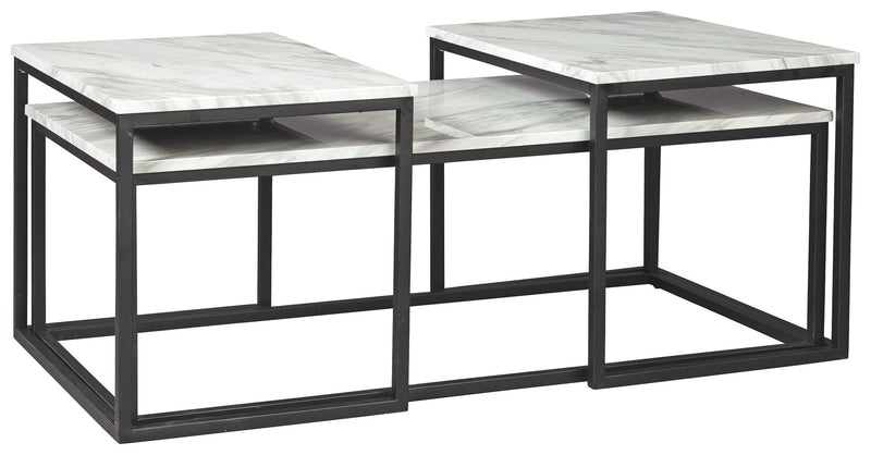 Donnesta - Gray / Black - Occasional Table Set (Set of 3)