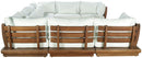 Mirella - 8 Piece Water Resistant Fabric Upholstered Outdoor Patio Modular Sectional