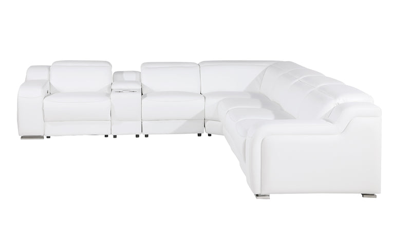 1116 - Power Reclining Italian Leather Sectional