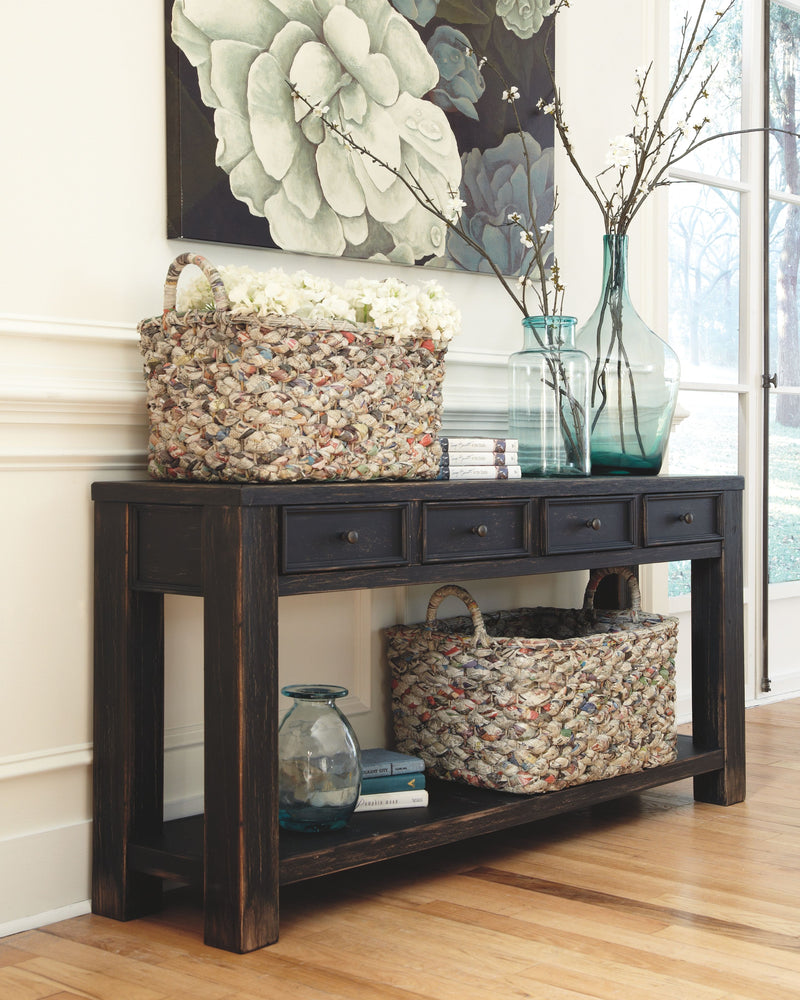 Gavelston - Black - Sofa Table