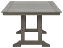 Visola - RECT Dining Table w/Umb OPT - Gray