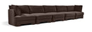 Hammond - Velvet Performance Fabric Upholstered 5 Piece Sofa