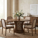 Hexon - 60" Oak Veneer And Solid Wood Dining Table - Brown