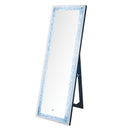 Noralie - 60" Floor Mirror With LED - Mirrored & Faux Diamonds