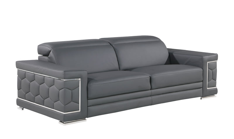 296 - Leather Sofa