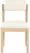 Roundhill - Faux Leather Dining Chair (Set of 2) - Natural Frame
