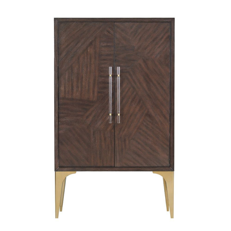 Andy - Bar Cabinet - Brushed Brown Oak Champagne