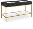 Marmo - Engineered Marble Bathroom Vanity With Gold Base