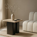 Ravenna - Genuine Travertine Top And Oak Wood Base Table