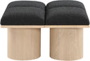 Pavilion - 4 Piece Modular Bench With Natural Base