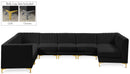 Alina - 8 Piece Velvet Modular Sectional
